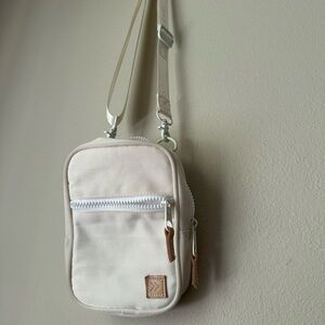Cream Thread Wallets Crossbody Bag